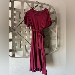*new without tags* REB in J burgundy wine colored dress - maternity friendly